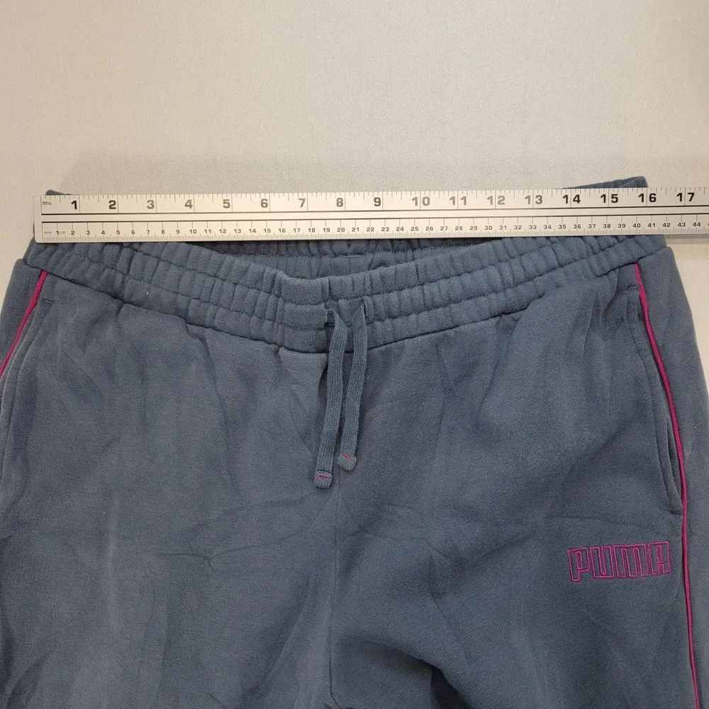 Puma Sweatpants Mens XL Blue Pink Piping Fleece Joggers 889263-02 Athletic
